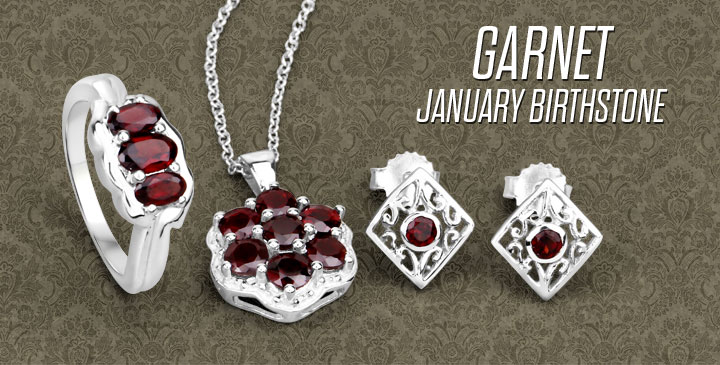 Garnet January Birthstone Jewelry Collection