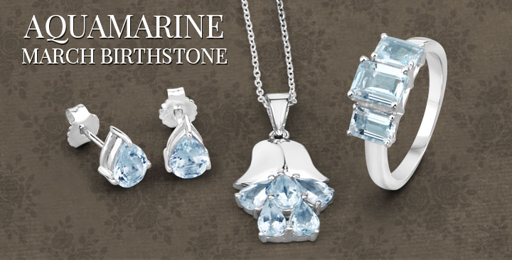Aquamarine March Birthstone Jewelry Collection