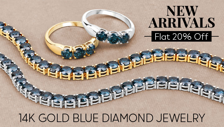 New Arrivals: Flat 20% Off | 14K Gold Blue Diamond Jewelry