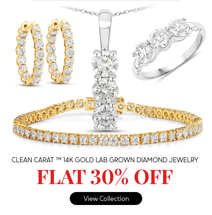 Clean Carat ™ 14K Gold Lab Grown Diamond Jewelry | Flat 30% Off