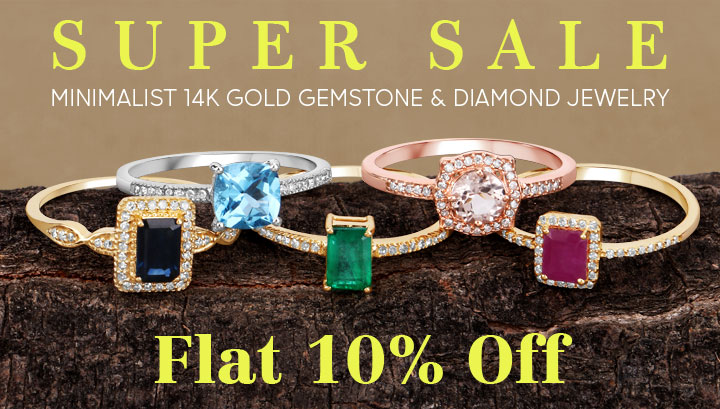 Super Sale Flat 10% Off on Minimalist Gold Jewelry