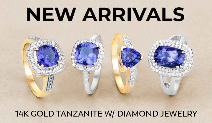New Arrivals 14K Gold Tanzanite w/ Diamond Jewelry