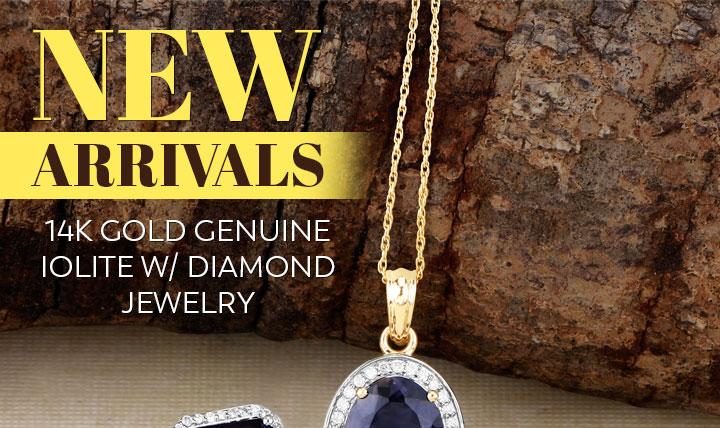 New Arrivals: 14k Gold Genuine Iolite w/ Diamond Jewelry