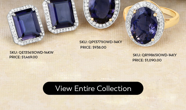 New Arrivals: 14k Gold Genuine Iolite w/ Diamond Jewelry