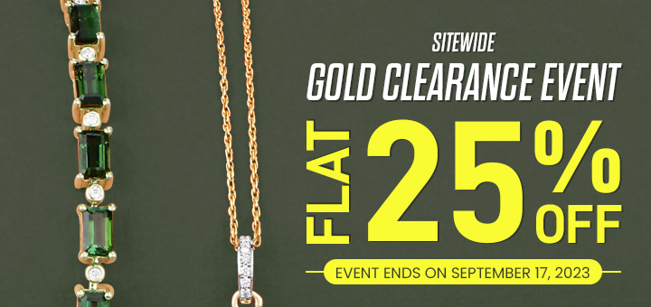 Sitewide Gold Clearance Event Flat 25% Off