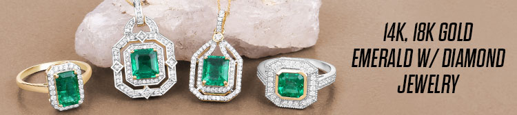 14K, 18K Gold Emerald w/ Diamond Jewelry. Shop Now!