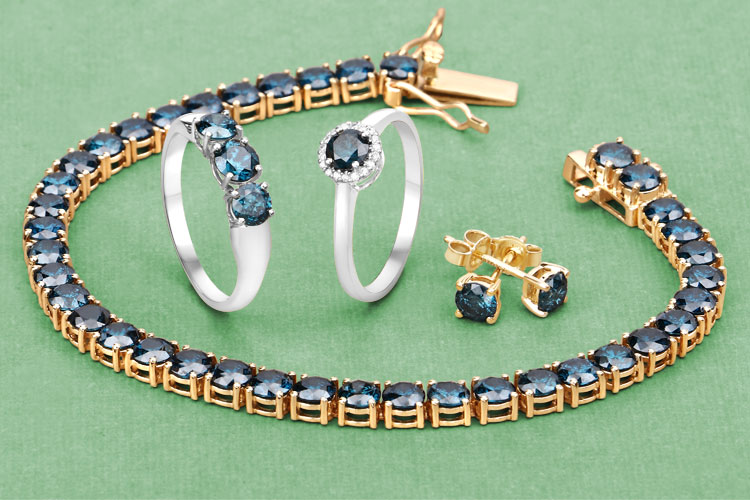 Super Sale Flat 20% Off | 14K Gold Blue Diamond Jewelry