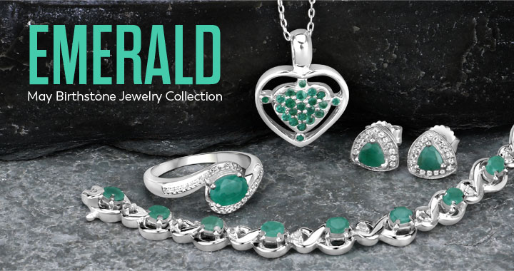 Emerald May Birthstone Jewelry Collection