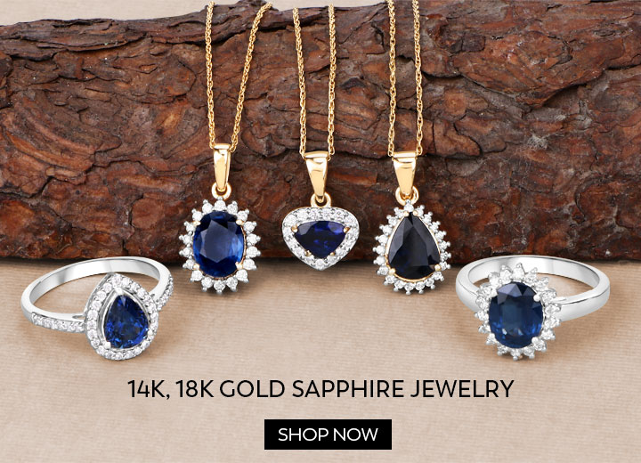 14K, 18K Gold Sapphire Jewelry