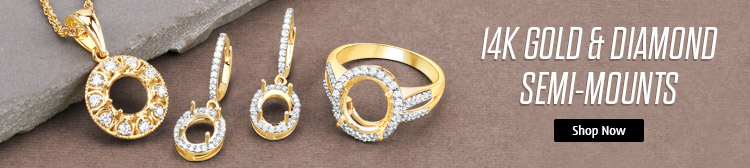 14K Gold & Diamond Semi-Mounts. Shop Now!