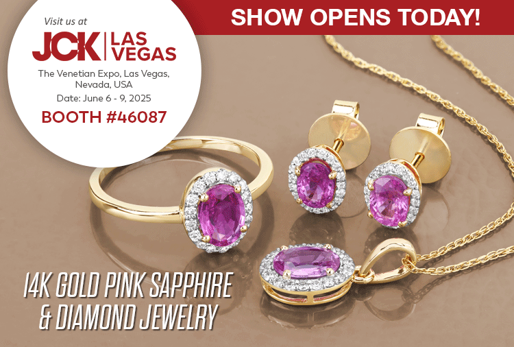 Show Opens Today! Exclusive Show Only Booth-Wide Sale 20% Off! Visit us at the JCK Las Vegas Show, June 6 - 9, 2025 | Booth# 46087