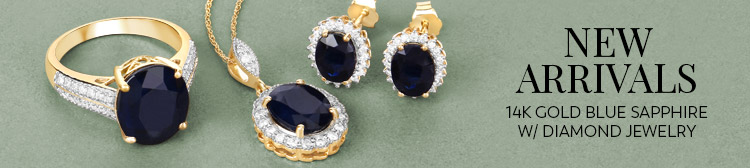 New Arrivals: 14K Gold Blue Sapphire W/ Diamond Jewelry. Shop Now!
