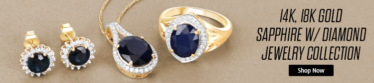 14K, 18K Gold Sapphire W/ Diamond Jewelry Collection. Shop Now