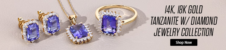 14K, 18K Gold Tanzanite W/ Diamond Jewelry Collection. Shop Now