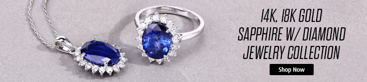 14K, 18K Gold Sapphire W/ Diamond Jewelry Collection. Shop Now