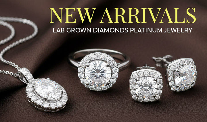 New Arrivals: Lab Grown Diamonds Platinum Jewelry.