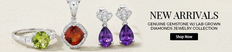New Arrivals: Genuine Gemstone W/ Lab Grown Diamonds Jewelry Collection. Shop Now